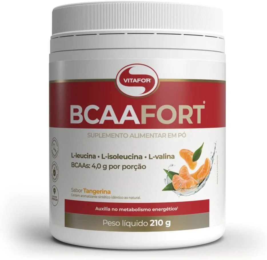 bacayucabuca.webp Vitafor – BCAA Fort – 210g – Tangerina - Imagem 1