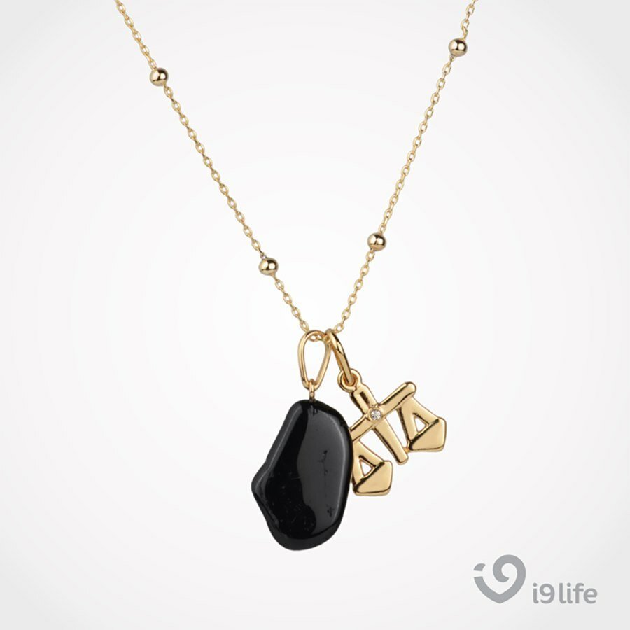 Colar De Pedra E Pingente Signo Libra I9life