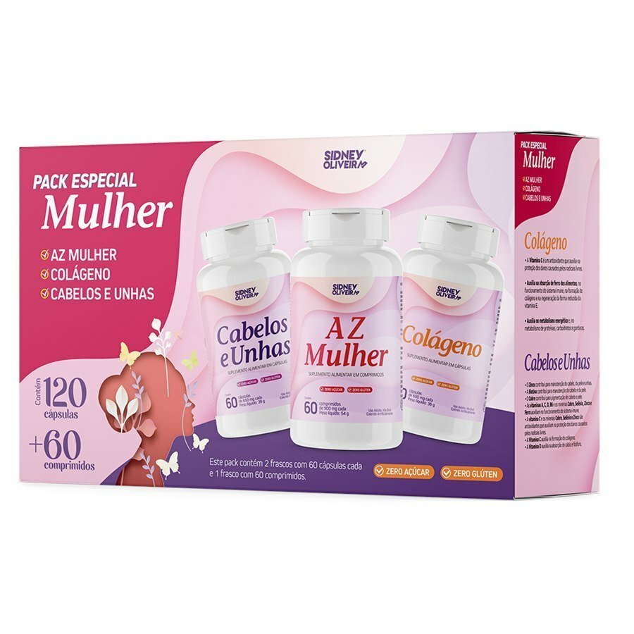 large-637753623755216539-819284.jpg Kit Mulher - A-Z Mulher, Cabelo E Unha, Colágeno - Imagem 1