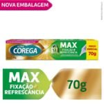 Creme Fixador De Dentadura Ultra Corega Max Fixação + Refrescância Menta 70g