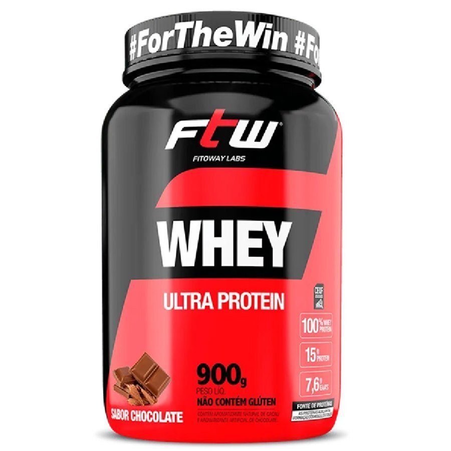 large-638778308129263216-829800.jpg Whey Ultra Protein Sabor Chocolate Fitoway Pote 900g - Imagem 1