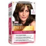 Tinta De Cabelo Permanente L'Oréal Paris Imédia Excellence Creme - 4 Castanho Natural