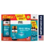 Ômega 3 1000mg Kit Made In Usa Compre 2 Com 120 Cápsulas E Ganhe 1 Com 60 Cápsulas